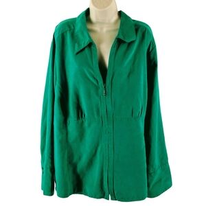 Cato Woman zip up lightweight green jacket